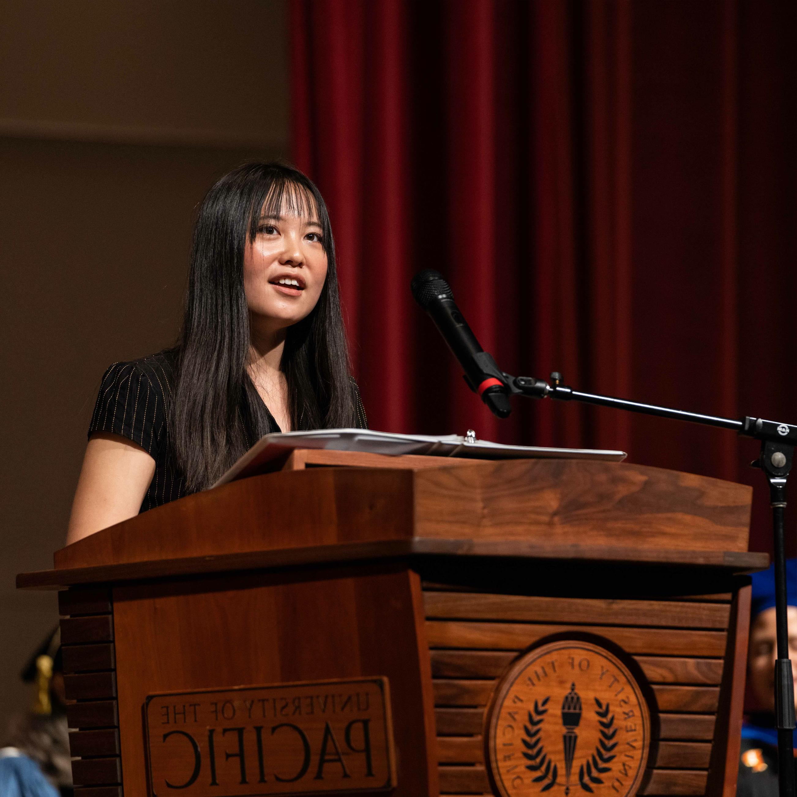 Angel Zhong at convocation